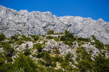 Croatia.National yüksek rocky dağlarında dağ Biokovo yürüyüş için park. Aktif Turizm için popüler seyahat hedef Avrupa'da. Hırvat doğa duvar kağıdı