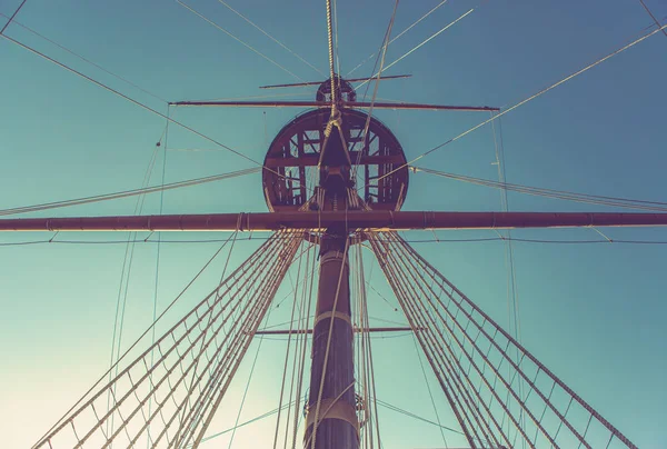 Genoa Italy October 2018 Big Wooden Pirate Ship Neptune Harbor — Stock Photo, Image