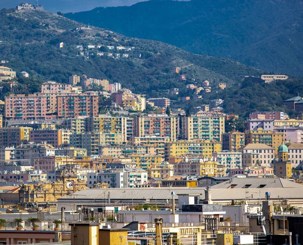 Italia Genova Ottobre 2018 Bellissima Città Vecchia Genova Case Colorate — Foto Stock