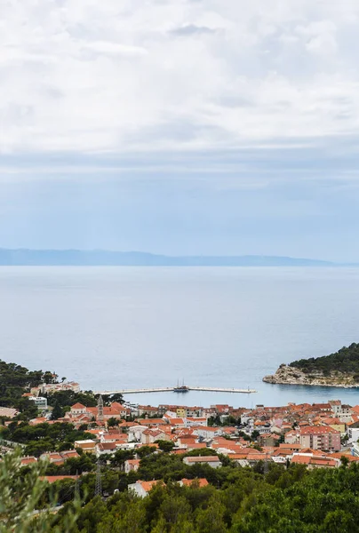 Όμορφη Θέα Μικρή Πόλη Στην Κροατία — Φωτογραφία Αρχείου