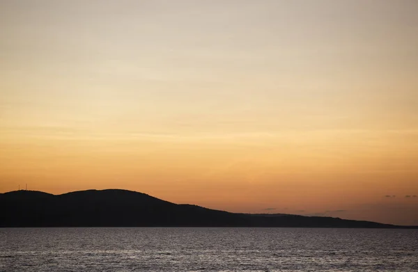 Zachód Słońca Nad Morzem Śródziemnym Chorwacji Przyroda Podróże — Zdjęcie stockowe