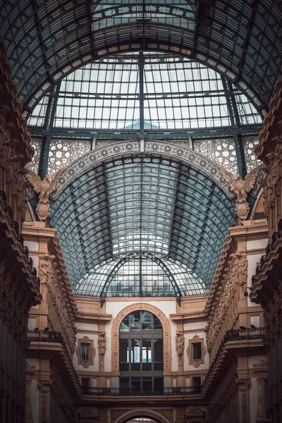 Famoso Centro Comercial Galería Vittorio Emanuele Milán Italia Centro Comercial —  Fotos de Stock