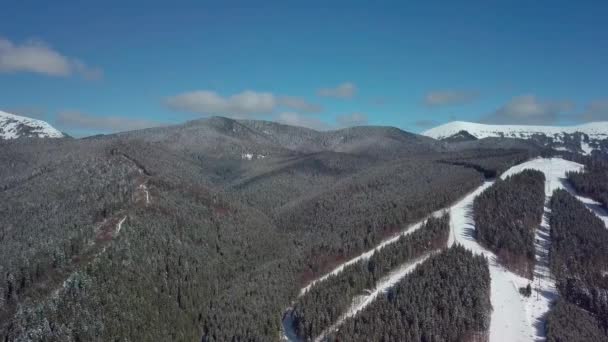 Drone Video Bukovel Las Montañas Cárpatas — Vídeos de Stock