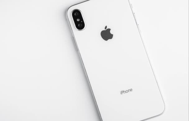 Μαριούπολη Ουκρανία Οκτωβρίου 2017 Νέο Iphone Έξυπνο Τηλέφωνο Κοντινή Απόσταση — Αρχείο Βίντεο