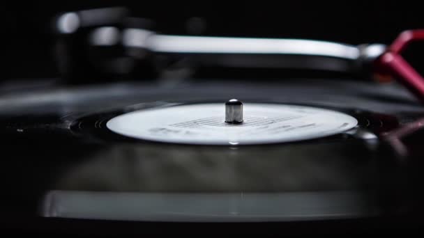 Professional Turntable Plays Vinyl Record Disc Music Turntables Record Player — Stock Video