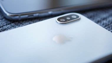 Mariupol, Ukrayna-30 Ekim, 2017: yeni Iphone X akıllı telefonlar yakın yukarı. 