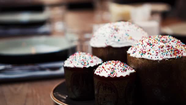 Beaux Gâteaux Pâques Pour Les Fêtes Orthodoxes Crhistes — Video