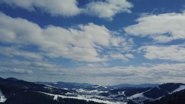 Drone Video Bukovelu Karpatské Hory — Stock video