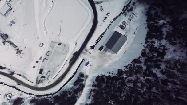 Bukovel Ucrânia Março 2018 Filmagem Aérea Drones Parque Inverno Filmada — Vídeo de Stock