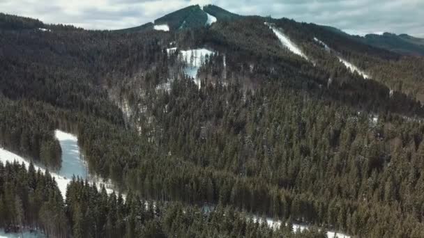 Drone Video Bukovel Karpaterna — Stockvideo