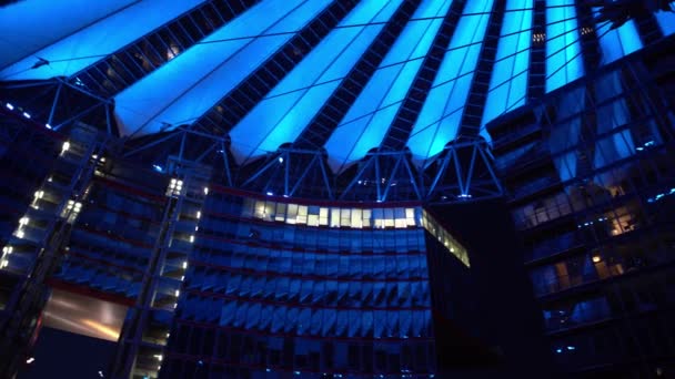 Berlin Deutschland April 2019 Sony Center Gebäudekomplex Potsdamer Platz Berlin — Stockvideo