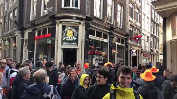 Pemandangan Jalan Amsterdam Belanda — Stok Video