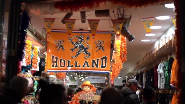 Amsterdam Hollandia 2019 Április Éves King Day Holland Koningsdag Celebration — Stock videók