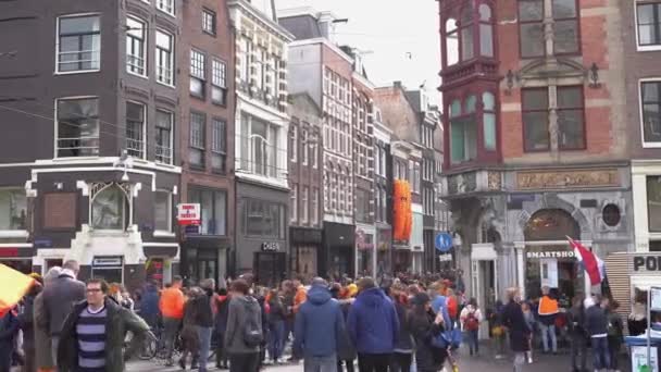 Amsterdam Pays Bas Avril 2019 Fête Nationale Populaire Royaume Des — Video