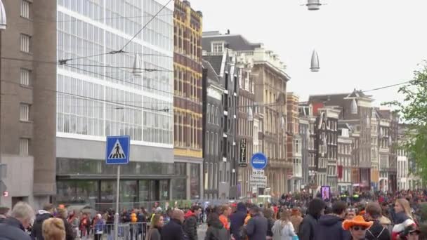 Straßenansicht Von Amsterdam Niederlande — Stockvideo