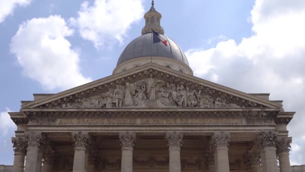 Parijs Frankrijk April 2019 Pantheon Gebouw Quartier Latin Parijs Gebouwd — Stockvideo