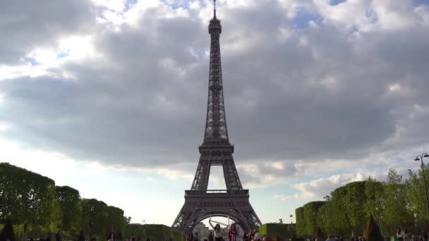 Hermosa Vista París Francia Torre Eiffel — Vídeos de Stock