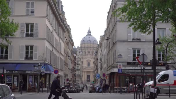 Parijs Frankrijk April 2019 Pantheon Gebouw Quartier Latin Parijs Gebouwd — Stockvideo