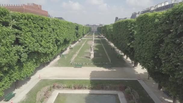 Paris França Abril 2019 Vídeo Drone Aéreo Marco Polo Garden — Vídeo de Stock