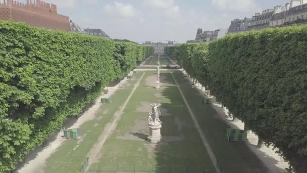 Paris França Abril 2019 Vídeo Drone Aéreo Marco Polo Garden — Vídeo de Stock