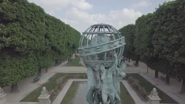 Paris France April 2019 Aerial Drone Video Marco Polo Garden — Stock Video