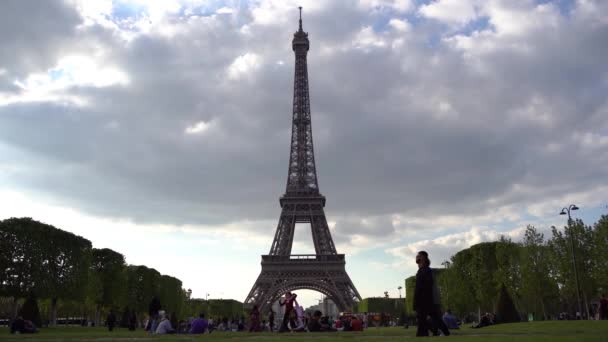 Hermosa Vista París Francia Torre Eiffel — Vídeos de Stock