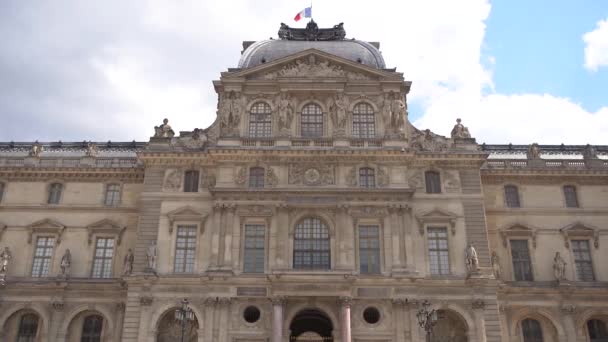 Paris France Avril 2019 Musée Louvre Renommée Mondiale Dans Centre — Video