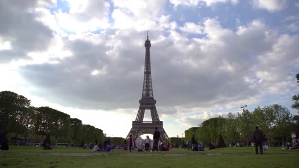 Hermosa Vista París Francia Torre Eiffel — Vídeos de Stock