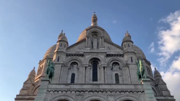 París Francia Abril 2019 Famosa Iglesia Católica Monmartre Popular Zona — Vídeos de Stock