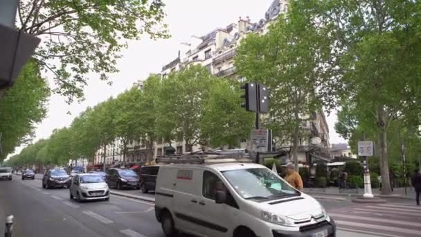 Ruch Uliczny Paryżu Francja — Wideo stockowe