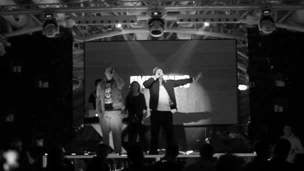 Moscow February 2015 Hip Hop Music Concert Korston Night Club — Stock Video