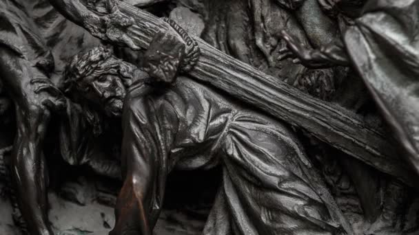 Nádherná Duomo Milano Která Těsné Blízkosti Železné Brány Ježíš Kristus — Stock video