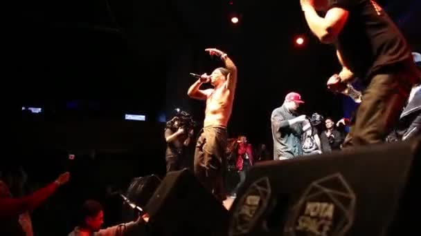 Moscow Fevereiro 2015 Concerto Música Hip Hop Clube Noturno Korston — Vídeo de Stock