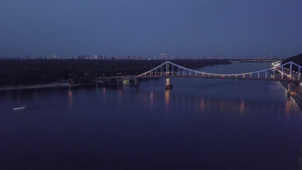 Kyjev Ukrajina Okres Podil Kyjevském Centru Nádherná Panoramatický Kraj Při — Stock video