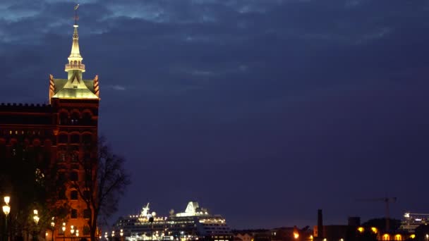 Vista Nocturna Venecia Italia — Vídeos de Stock