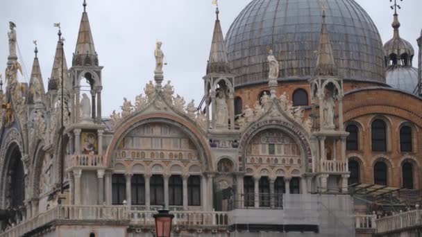 Venedig Italien Mai 2019 Patriarchalische Kathedrale Basilika Des Heiligen Marko — Stockvideo