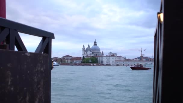 Venice Italy May 2019 Footage Santa Maria Della Salute English — стоковое видео