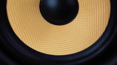 Ses kayıt stüdyosundaki profesyonel müzik hoparlörleri yakın çekim görüntülerinde çekildi. Yüksek kaliteli ipek twitter ile yakın çekimde çekildi. DJ mağazasında hifi hoparlör sistemi satın alın. 