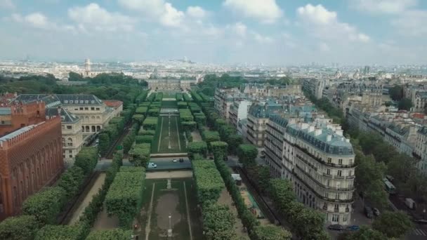 Paris França Abril 2019 Vídeo Drones Aéreos Marco Polo Garden — Vídeo de Stock