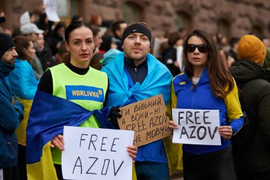 Ukraynalı sporcular barışçıl bir protesto için 