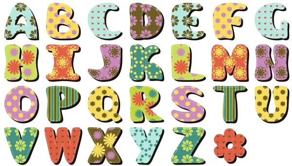 Sammelalbum Alphabet Auf Weißem Hintergrund — Stockvektor