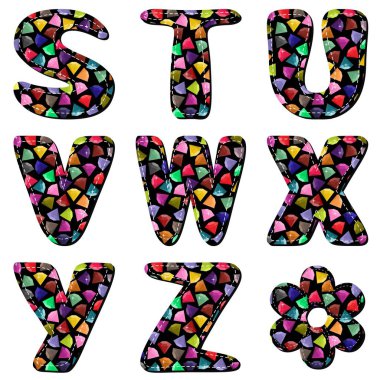 Beyaz arkaplan üzerine not defteri alfabesi