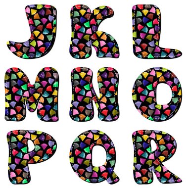 Beyaz arkaplan üzerine not defteri alfabesi