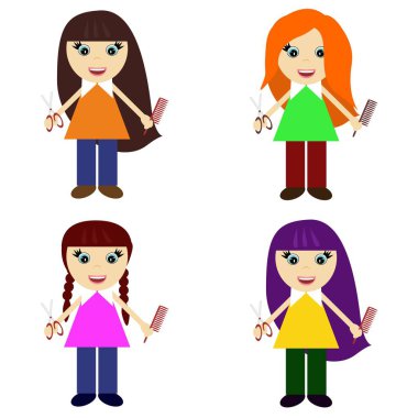 güzel kız haidresser beyaz