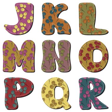 Beyaz arkaplan üzerine not defteri alfabesi