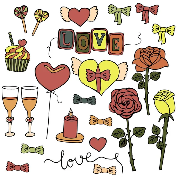 Set Para San Valentín — Vector de stock