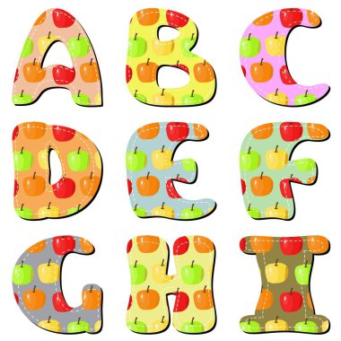 Beyaz arkaplan üzerine not defteri alfabesi