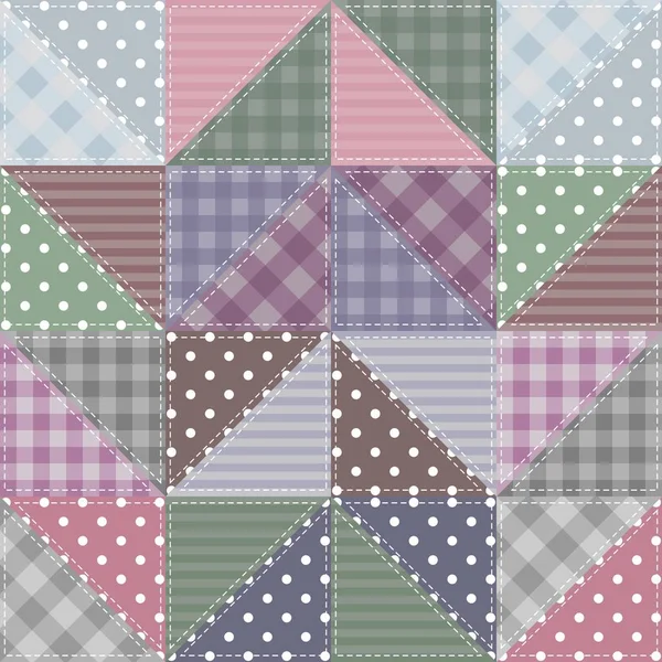 Fondo Patchwork Con Diferentes Patrones — Vector de stock