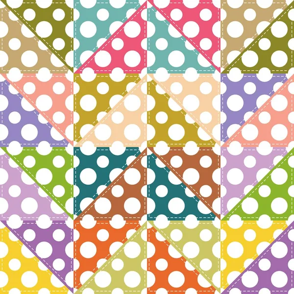 Fondo Patchwork Con Diferentes Patrones — Vector de stock