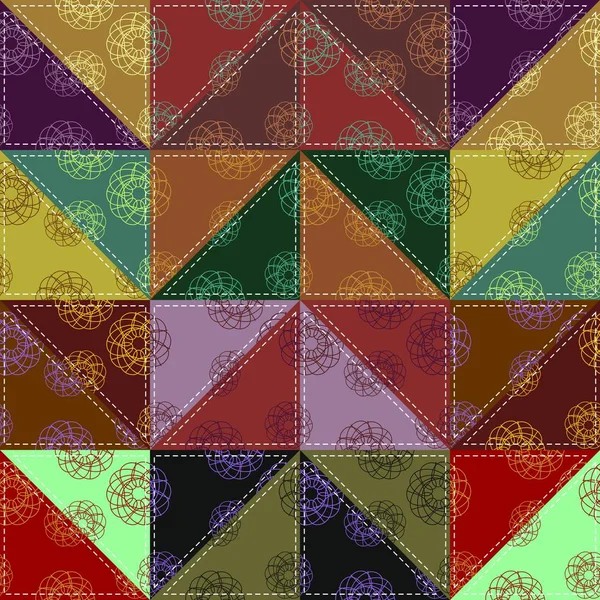 Patchwork Fond Avec Différents Modèles — Image vectorielle